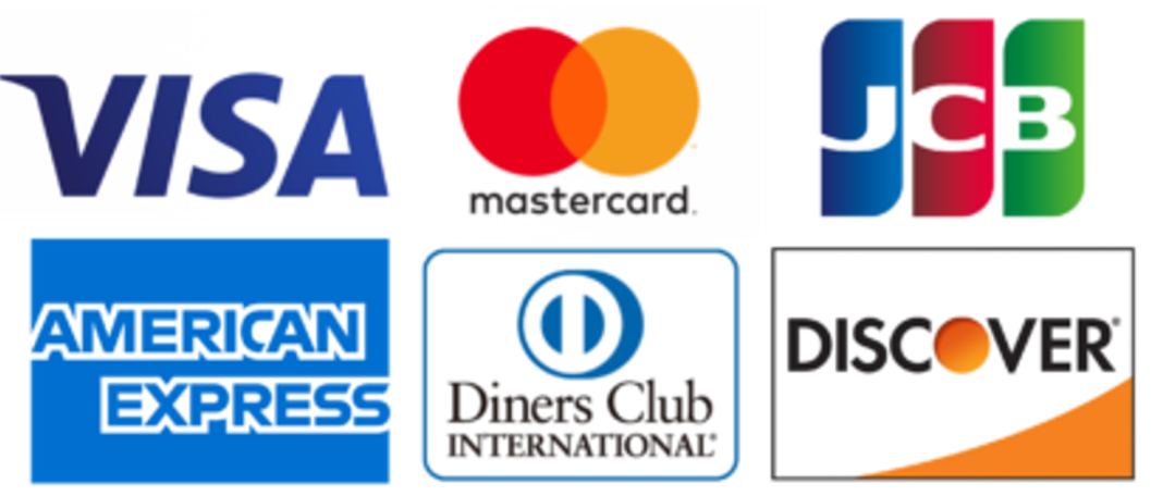 対応クレジットカード VISA / Mastercard / American Express / JCB / Diners